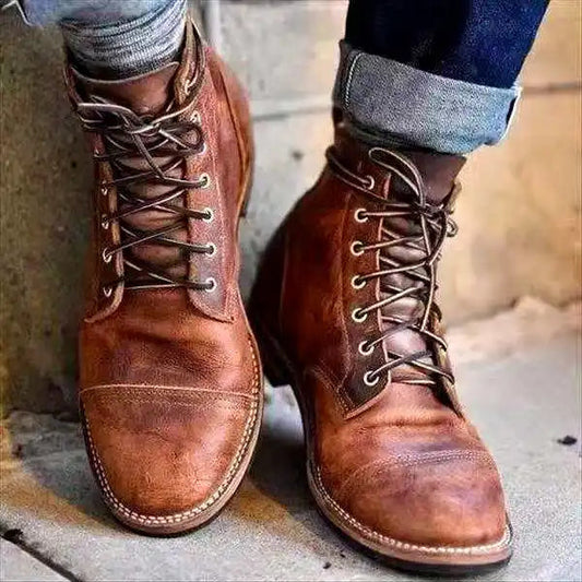 Darvin – Leder Fußgelenk Stiefel